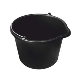 Black 20L construction bucket with spout and metal handle, Richmann - Bucket