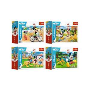 Mickey Mouse și prietenii săi 54 de piese mini puzzle, 4 modele diferite, Trefl - Puzzle 3D & Puzzle cu burete