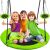 Malatec Green and Black Nest Swing with Children Playing