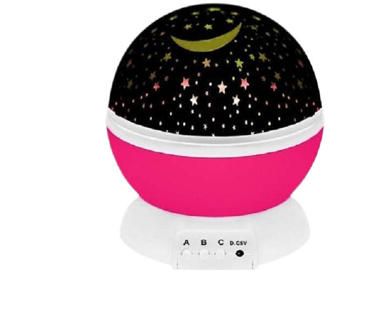 Forgó Csillagfényes éjjeli lampa, pink