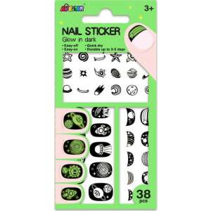 Avenir Leucht im Dunkeln Nagelaufkleber, Weltraum-Thema, 38 Stück - Nagelaufkleber