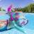 Girl wearing Bestway 24025 Diving Set with Mask and Snorkel, Lila and Turquoise