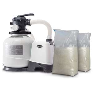 Intex 10500 l/h Sandfilterpumpe mit 50 kg Sand für oberirdische Pools - Sandfilter