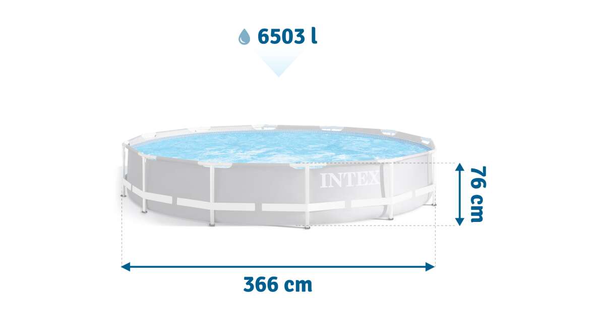 Removable pool Intex 26712 366 x 76 cm Treatment plant for swimming pool main image 1