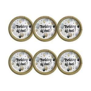 Szilveszteri Parti Tányér - Léggömbök - 6 db - 23 cm