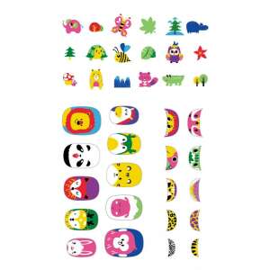 Naklejki na paznokcie Avenir, 38 sztuk, wzory ze zwierzętami, Łatwe w aplikacji, Trwałe, Sztuka paznokci dla dzieci - Zdobienie paznokci