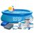 Intex Easy Set Aufblaspool Set mit Filterpumpe, Abdeckung, Bodenschutzplane und Zubehör