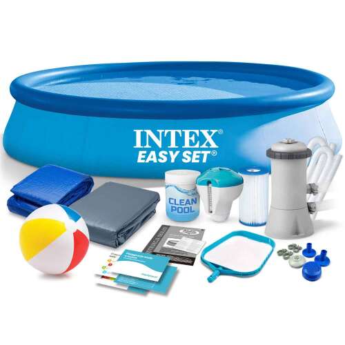 Intex Easy Set 366 x 76 cm nafukovací bazénový set s filtračným čerpadlom, krytom, podložkou a príslušenstvom