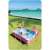 Intex 220 x 150 x 60 cm metal frame pool, pink, in use