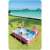 Intex 220 x 150 x 60 cm metal frame pool, pink, in use