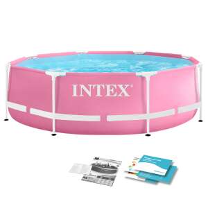 Piscină Intex cu cadru metalic, diametru 244cm, roz - Intex