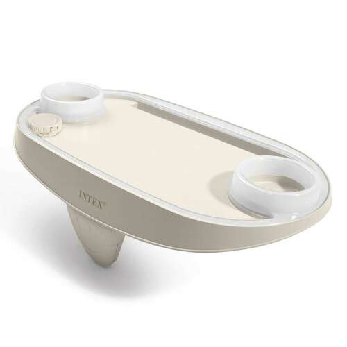 Intex Spa-Getränkehalter mit LED-Licht, 2 Getränkehaltern, Tablethalter, beige
