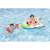 Child in a Bestway inflatable boat with Bestway Tiger Astronaut Swim Arm Bands
