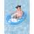 Bestway Float'n Friends Baby Boat, inflatable pool toy for toddlers, blue with dolphin design, in pool