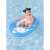 Bestway Float'n Friends Baby Boat, inflatable pool toy for toddlers, blue with dolphin design, in pool