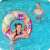 Girl using Bestway 91cm inflatable swim ring with colorful mandala design, two handles, in a pool