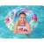 Girl using Bestway 91cm inflatable swim ring with colorful mandala design, two handles, in a pool