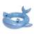 Bestway inflatable whale swim ring for kids, blue with white dots