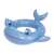 Bestway inflatable whale swim ring for kids, blue with white dots