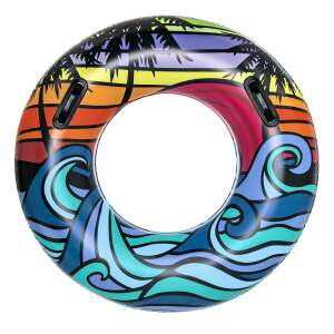 Bestway 91cm inflatable swim ring with colorful sunset and waves design - Bestway Kids' Swim Ring
