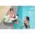 Child using Bestway Panda Swim Ring in a pool, inflatable pool float for kids, panda design with bamboo leaves