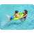 Child using Bestway inflatable cactus pool float