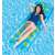 Woman relaxing on Bestway 43015 inflatable pool float in blue color