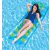 Woman relaxing on Bestway blue inflatable pool mattress in the pool