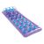 Bestway purple inflatable pool mattress with pillow angled view