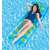Woman relaxing on Bestway 43015 inflatable pool float in blue color