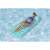 Woman relaxing on Bestway Comfort Plush inflatable pool float with built-in pillow, turquoise
