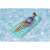 Woman relaxing on Bestway Comfort Plush inflatable pool float with built-in pillow, turquoise