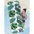 Woman using Bestway Bissfull Drifter inflatable pool float with tropical leaf print