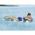 Woman relaxing on Bestway Bissful Drifter inflatable pool mattress at the beach