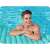 Man relaxing on Bestway Float N Roll inflatable air mattress in swimming pool