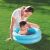 Baby playing in Bestway 61cm Blue Inflatable Kiddie Pool