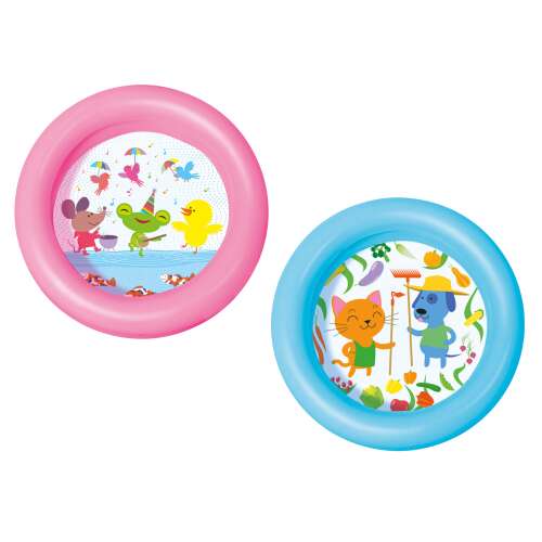 Bestway 51061 inflatable pool, pink and blue, with animal designs