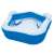 Bestway inflatable pentagon pool with built-in seats and headrests