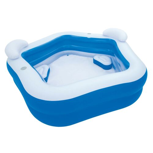 Bestway Inflatable Pentagon Pool 213 x 207 x 69 cm, angled view
