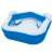 Bestway inflatable pentagon pool with built-in seats and headrests