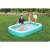 Family enjoying Bestway Dunk 'N Splash inflatable family pool with basketball hoop