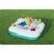 Bestway Sippin' Summer inflatable pool console with snacks and drinks on grass