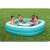 Family enjoying Bestway Sippin' Summer inflatable pool with built-in table, turquoise and white