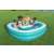 Family enjoying Bestway Sippin' Summer inflatable pool with built-in table, turquoise and white