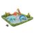 Intex Jurassic Park Inflatable Play Center with Dinosaurs, Volcano, and Balls, angled view
