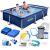 Bestway 259x170x61cm rectangular frame pool set with family and accessories