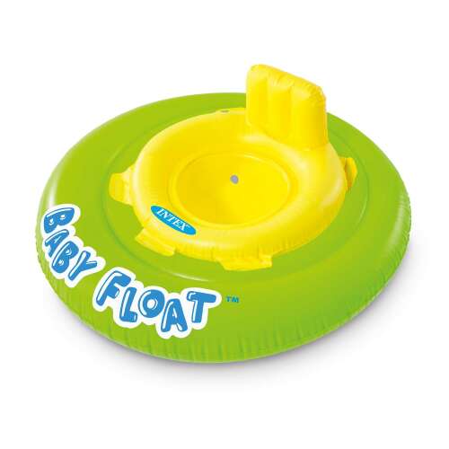 Intex Baby Float 76 cm dmuchany pierścień do pływania dla niemowląt, zielony i żółty