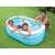 Intex 57482 aufblasbarer Pool, oval, 163 x 107 x 46 cm, blau und weiß, mit Fischdesign, Kinder spielen im Pool