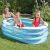 Intex 57482 oval inflatable pool with kids and adult enjoying in the backyard