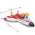 Intex Air Strike F-107 aufblasbares Jet-Ski mit Wasserpistole, rot und weiß, 171 cm
